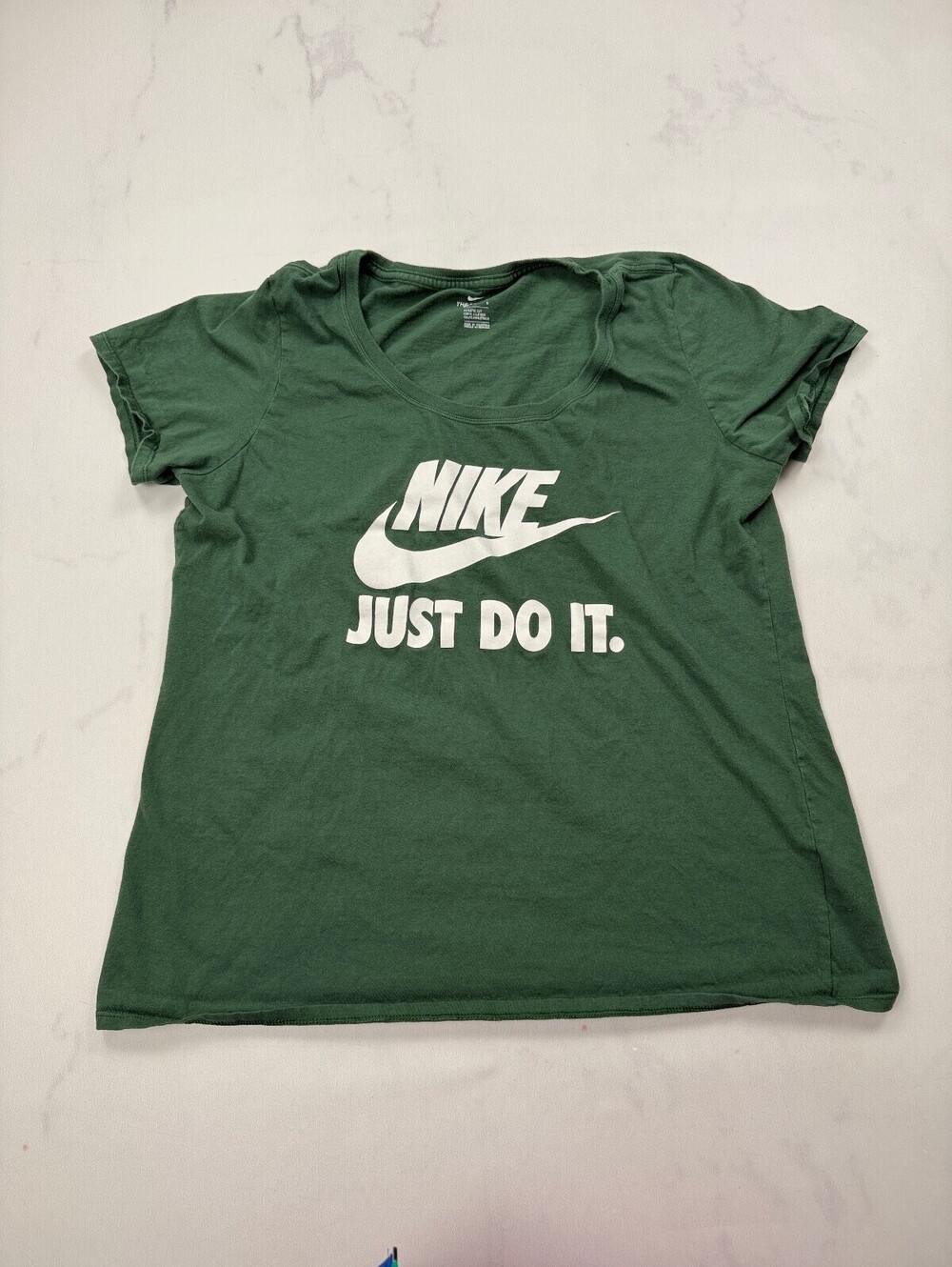Nike Just Do It T Shirt Green Modern Streetwear - Womens L